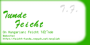 tunde feicht business card